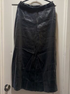 Jacqueline Ferrar Silver Satin Maxi Skirt
